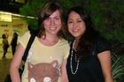 Diana Prilepsky, SIS/BA '11, left, and a friend in Tokyo.